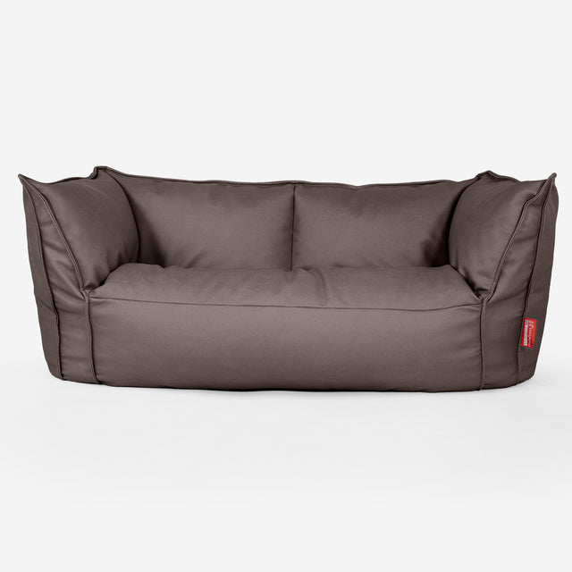 Pouf Divano Ruben - Pelle Vegana Cioccolato 01