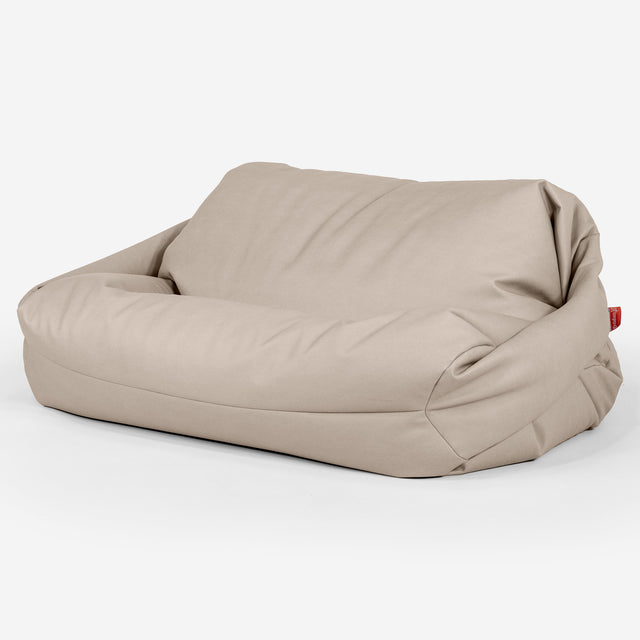 Pouf Divano Sabine - Pelle Vegana Avorio 01