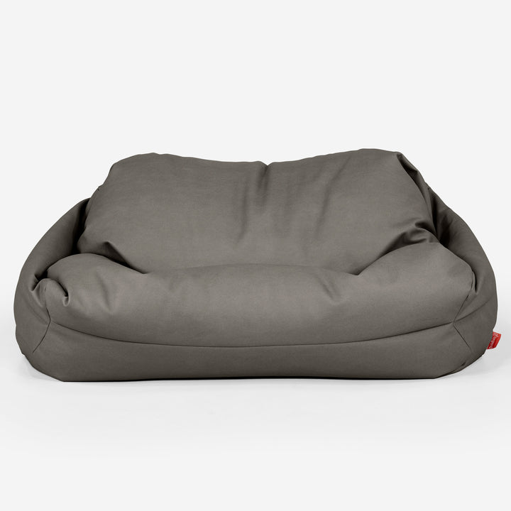 Pouf Divano Sabine - Pelle Vegana Grigio 02