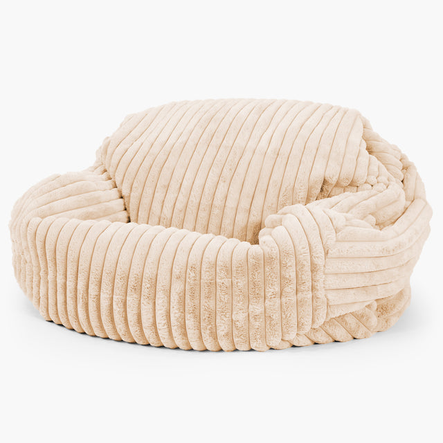 Pouf Divano Sabine - Velluto Felpato Ultra Morbido Pesca 02