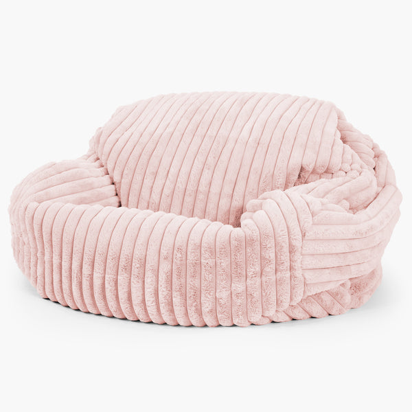 Pouf Divano Sabine - Velluto Felpato Ultra Morbido Rosa Antico 02