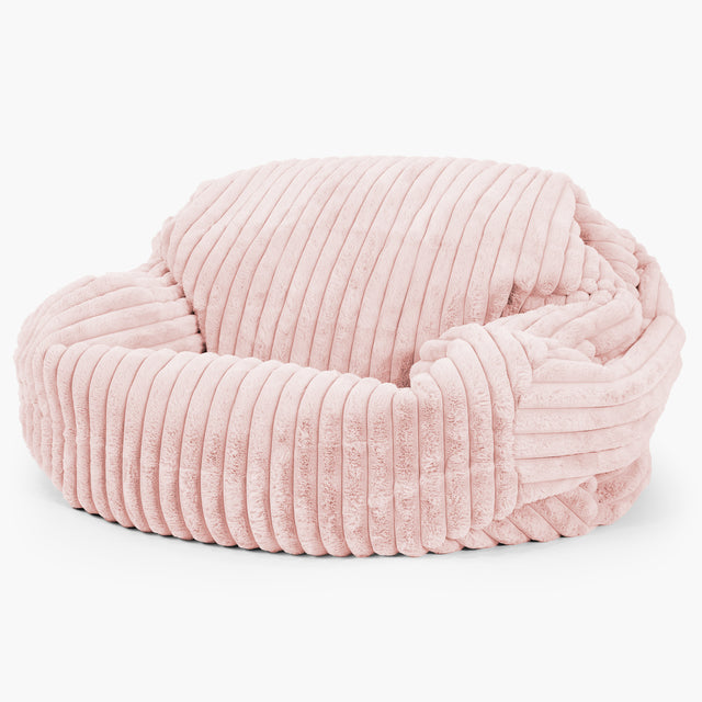 Pouf Divano Sabine - Velluto Felpato Ultra Morbido Rosa Antico 02