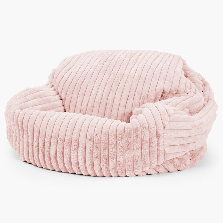 Pouf Divano Sabine - Velluto Felpato Ultra Morbido Rosa Antico 02