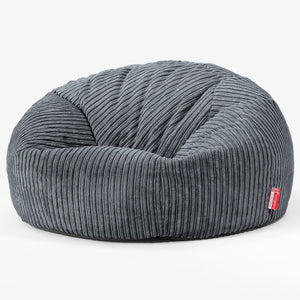 Pouf Divano, Sacco - Velluto a Coste Ardesia