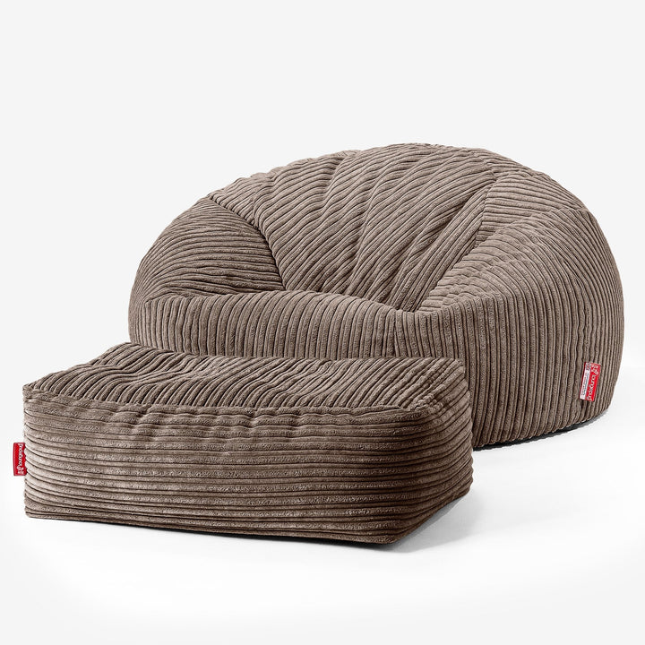 Pouf Divano, Sacco - Velluto a Coste Moca 02
