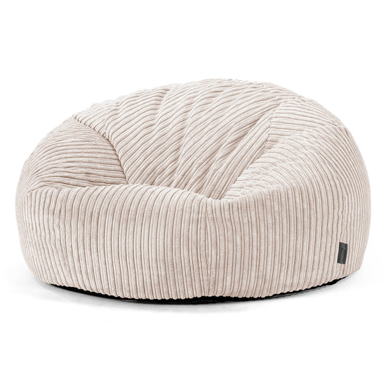 Pouf Divano, Sacco - Velluto a Coste Avorio 01