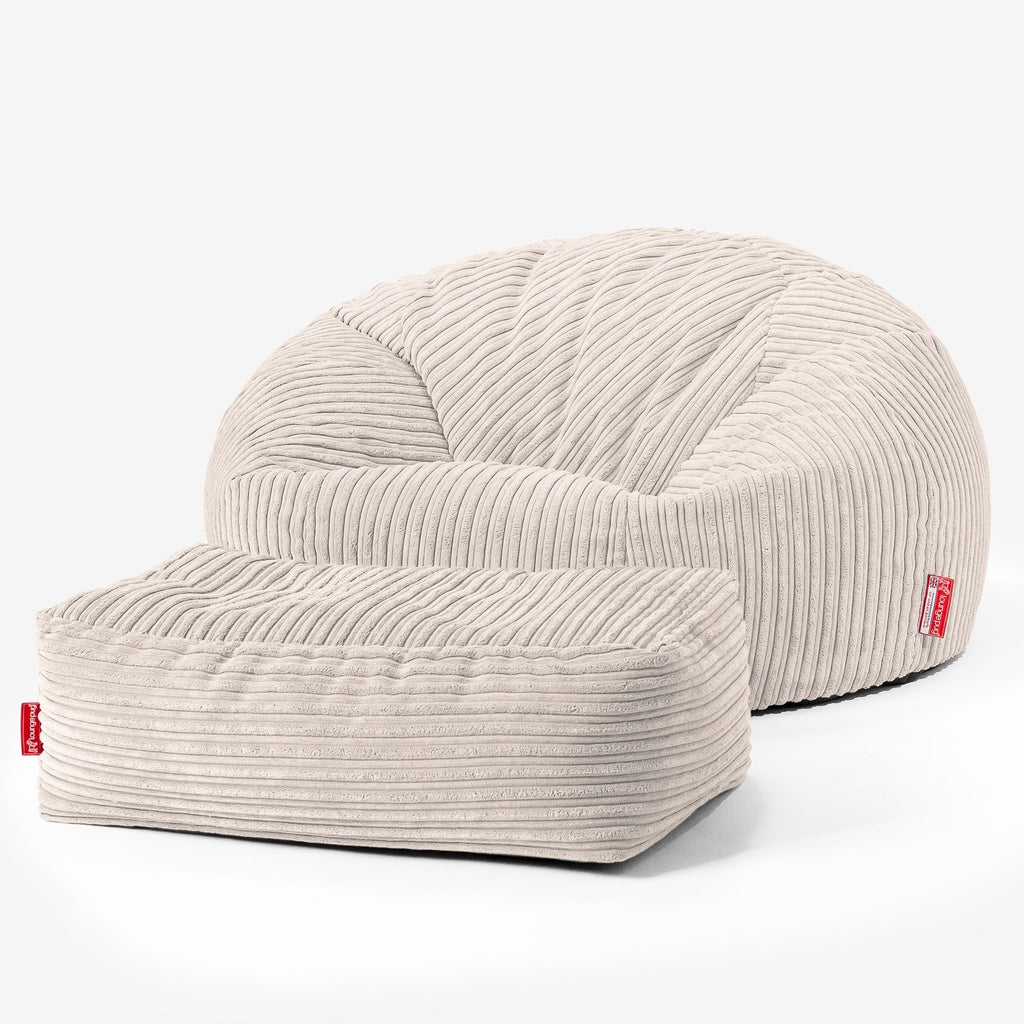 Pouf Divano, Sacco - Corda Classica Avorio 02