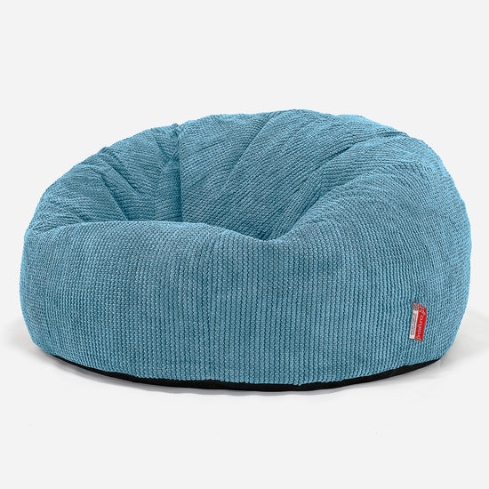 Pouf Divano, Sacco - Pompon Egeo Blu 01