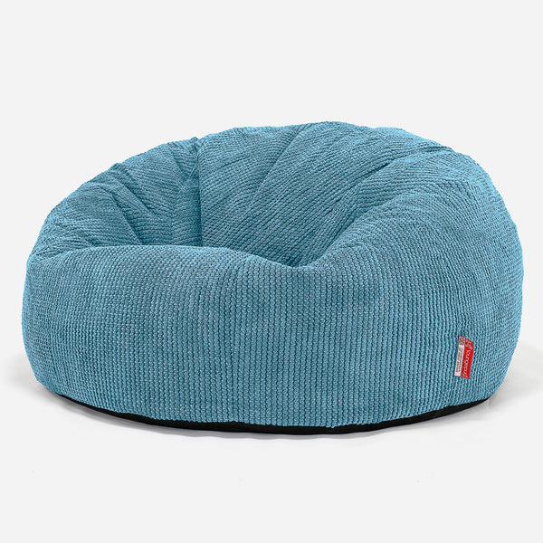 Pouf Divano, Sacco - Pompon Egeo Blu 01