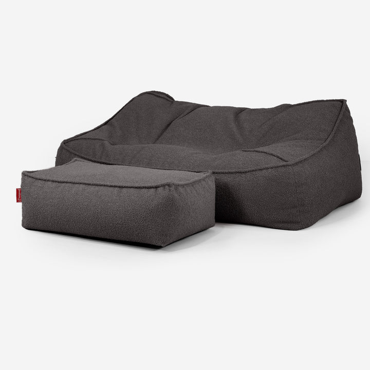 Pouf Divano Sloucher - Bouclé Grafite_02
