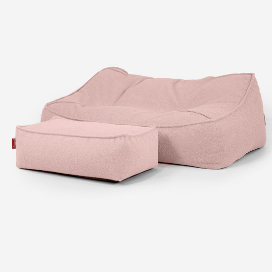 Pouf Divano Sloucher - Bouclé Rosa_02