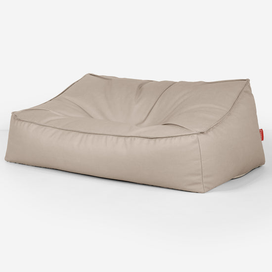 Pouf Divano Sloucher - Pelle Vegana Avorio 03