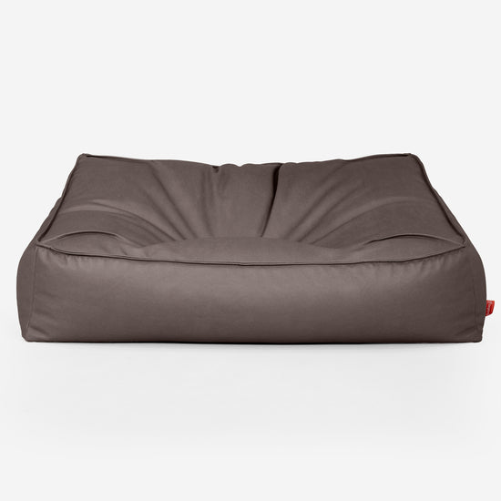 Pouf Divano Sloucher - Pelle Vegana Cioccolato 01