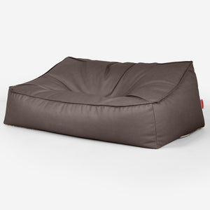 Pouf Divano Sloucher - Pelle Vegana Cioccolato
