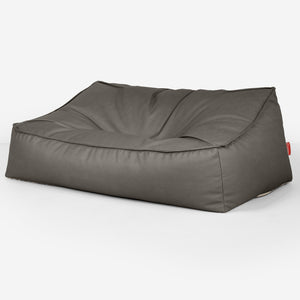 Pouf Divano Sloucher - Pelle Vegana Grigio
