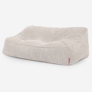 Pouf Divano Sloucher - Velluto a Coste Avorio