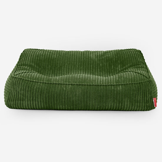 Pouf Divano Sloucher - Velluto a Coste Verde Foresta 01