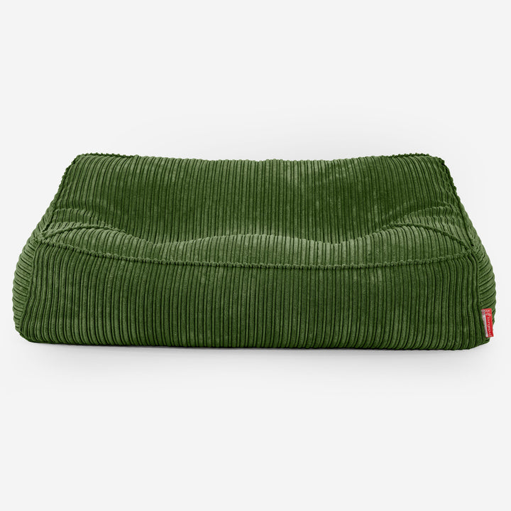 Pouf Divano Sloucher - Velluto a Coste Verde Foresta 01