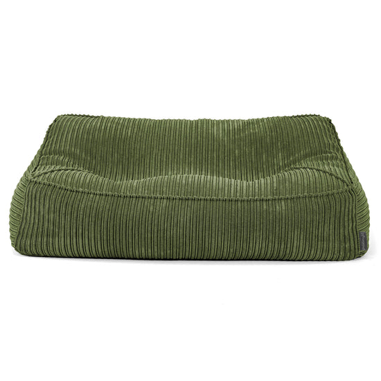 Pouf Divano Sloucher - Velluto a Coste Verde Foresta 03