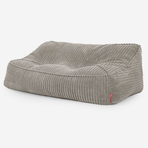 Pouf Divano Sloucher - Velluto a Coste Visone