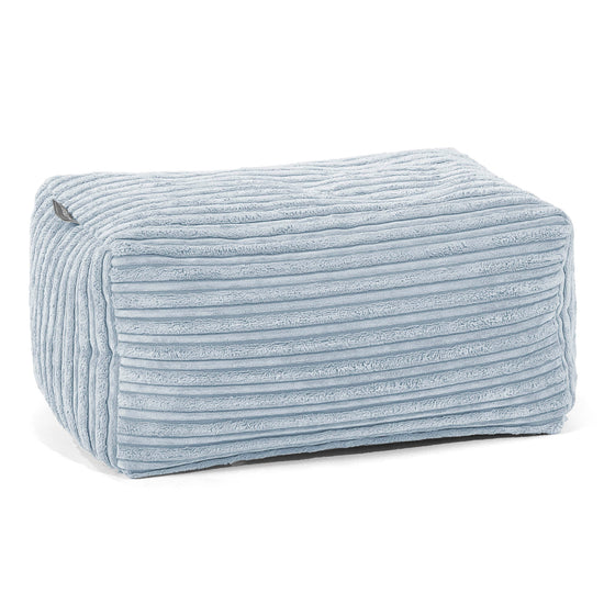 Pouf Poggiapiedi - Velluto a Coste Bebè Blu 01