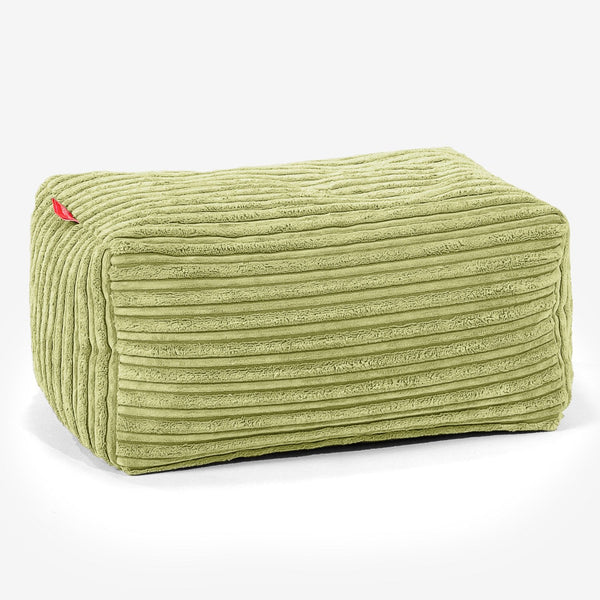 Pouf Poggiapiedi - Velluto a Coste Lime 01