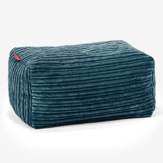 Pouf Poggiapiedi - Velluto a Coste Tiglio 01