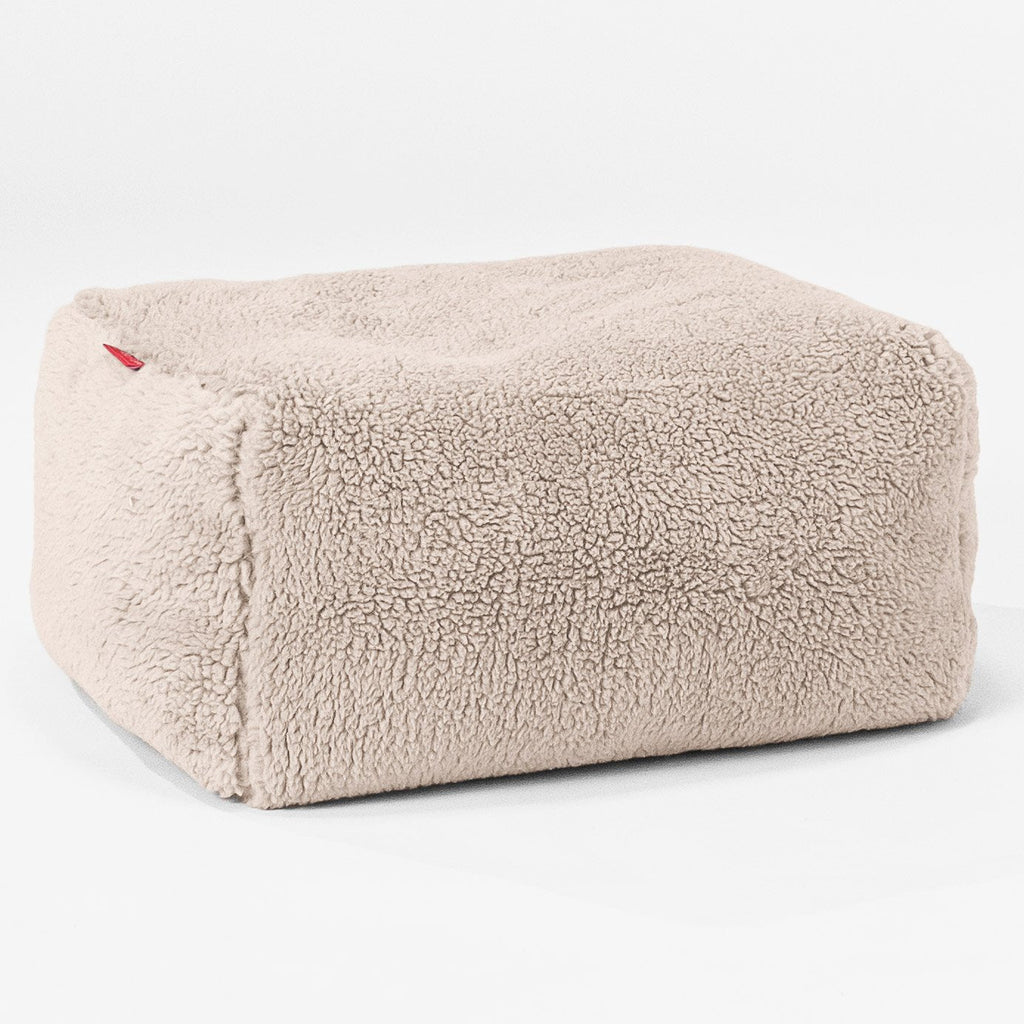 Pouf Poggiapiedi - Eco-pelliccia Orsacchiotto Visone 01