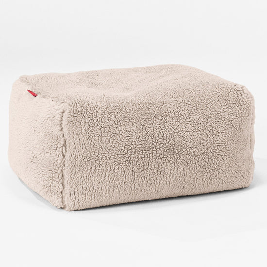 Pouf Poggiapiedi - Eco-pelliccia Orsacchiotto Visone 01