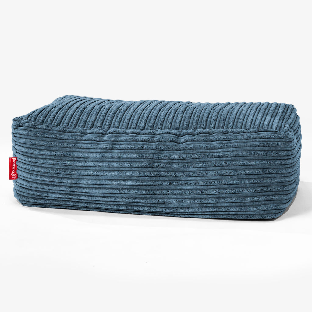 Pouf Poggiapiedi Gigante - Velluto a Coste Navy 01