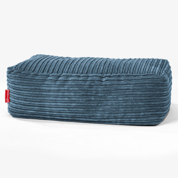 Pouf Poggiapiedi Gigante - Velluto a Coste Navy 01