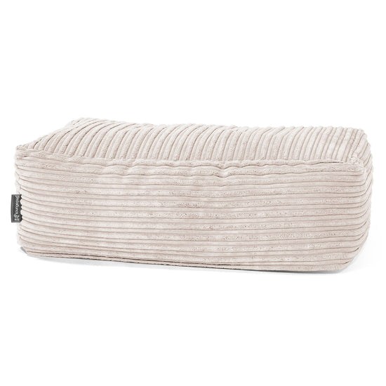 Pouf Poggiapiedi Gigante - Velluto a Coste Avorio 01