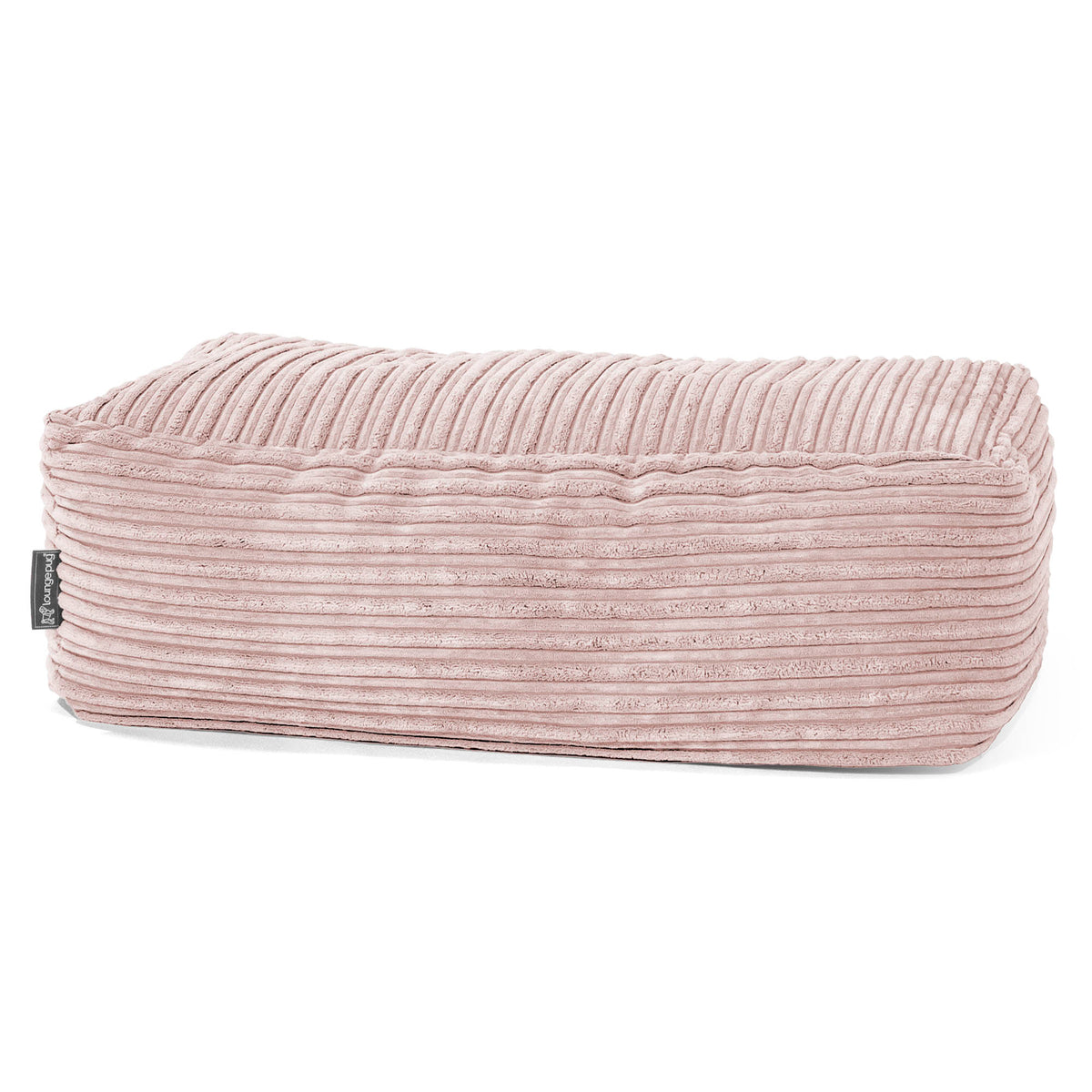 Pouf Poggiapiedi in Velluto Rosa Struttura in MDF 31x31x38 cm Base in Metallo