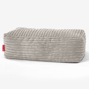 Pouf Poggiapiedi, C100L CloudSac, Imbottito Di Fiocchi Di Lattice e Poliestere - Velluto a Coste Visone