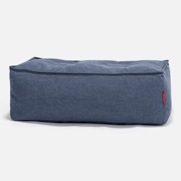 Pouf Poggiapiedi Gigante - Denim Effetto Consumato Navy 01