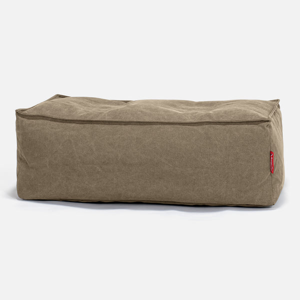 Pouf Poggiapiedi Gigante - Denim Effetto Consumato Terra 01