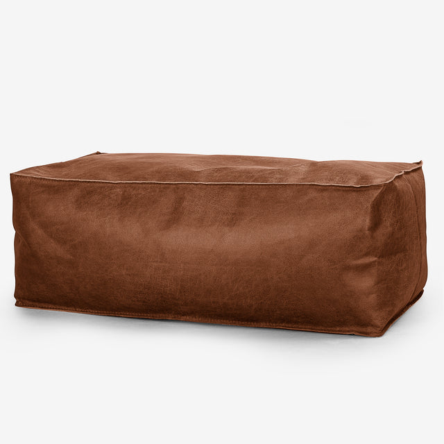 Pouf Poggiapiedi Gigante - Pelle Effetto Vintage Tenné_01