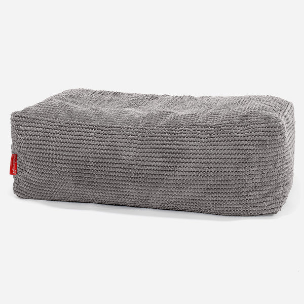 Pouf Poggiapiedi Gigante - Pompon Carbone Grigio 01