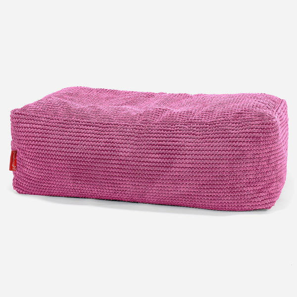 Pouf Poggiapiedi, C100L CloudSac, Imbottito Di Fiocchi Di Lattice e Poliestere - Pompon Rosa 01