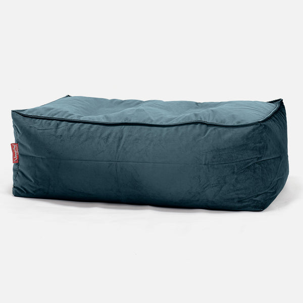 Pouf Poggiapiedi, C100L CloudSac, Imbottito Di Fiocchi Di Lattice e Poliestere - Velluto Alzavola 01