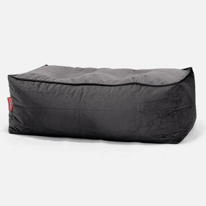 Pouf Poggiapiedi, C100L CloudSac, Imbottito Di Fiocchi Di Lattice e Poliestere - Velluto Grafite