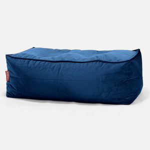 Lounge Pug Pouf Cubo Poggiapiedi Velluto a Coste Navy- Big Bertha