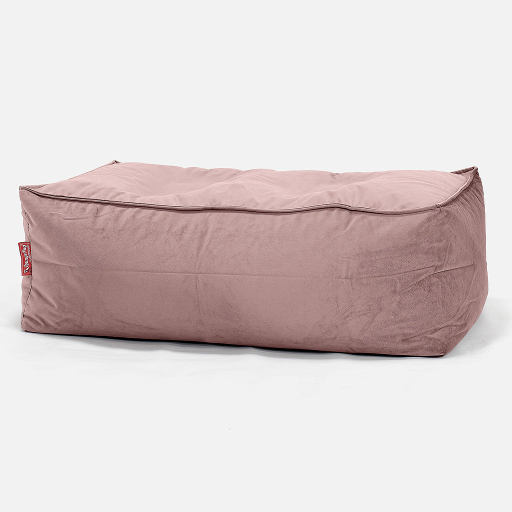 Pouf Poggiapiedi Gigante - Velluto Rosa 01