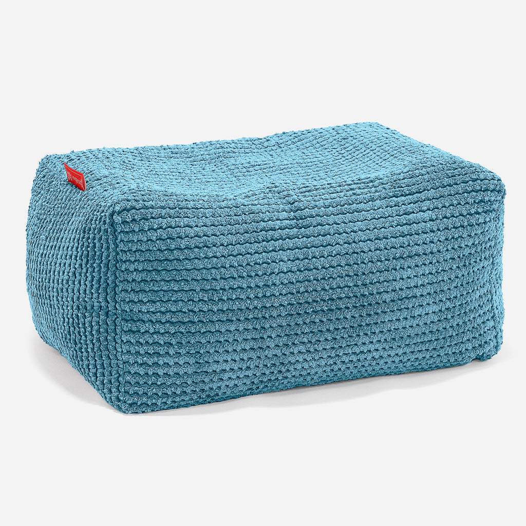 Pouf Poggiapiedi - Pompon Egeo Blu 01