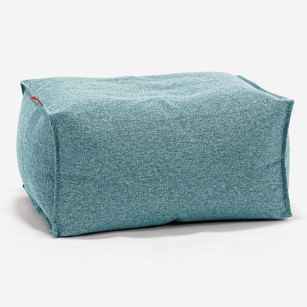 Pouf Poggiapiedi - Tessuto in Lana Interalli Acqua 01