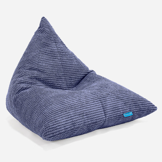 Pouf Poltrona Relax Per Bambini, Sacco - Pompon Viola 01