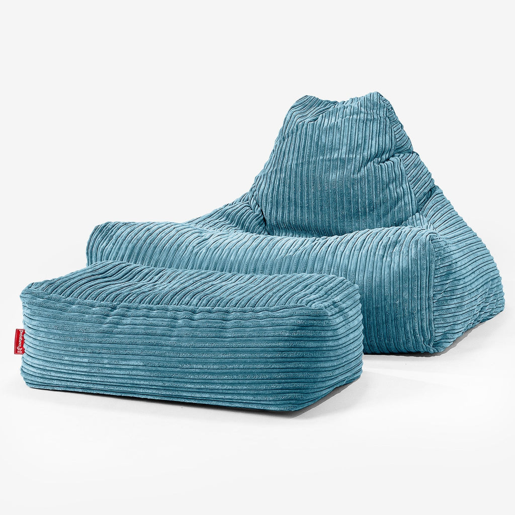 Pouf Poltrona Relax Sacco - Corda Classica Egeo Blu 02