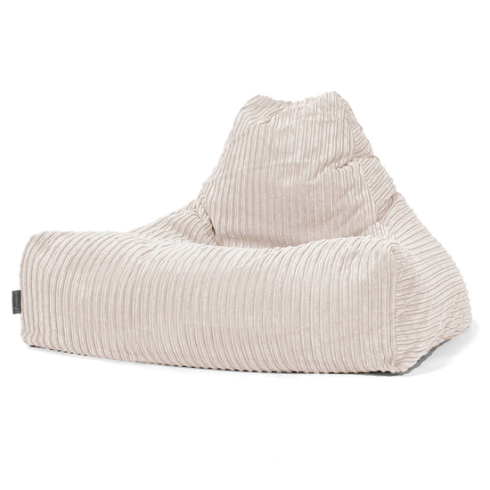 Pouf Poltrona Relax Sacco - Velluto a Coste Avorio 01