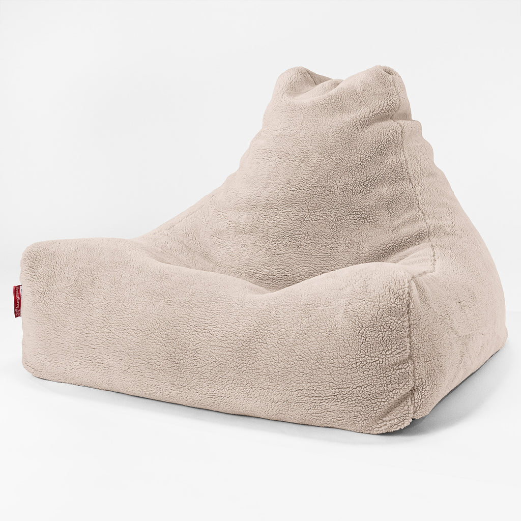 Pouf Poltrona Relax Sacco - Eco-pelliccia Orsacchiotto Visone 01