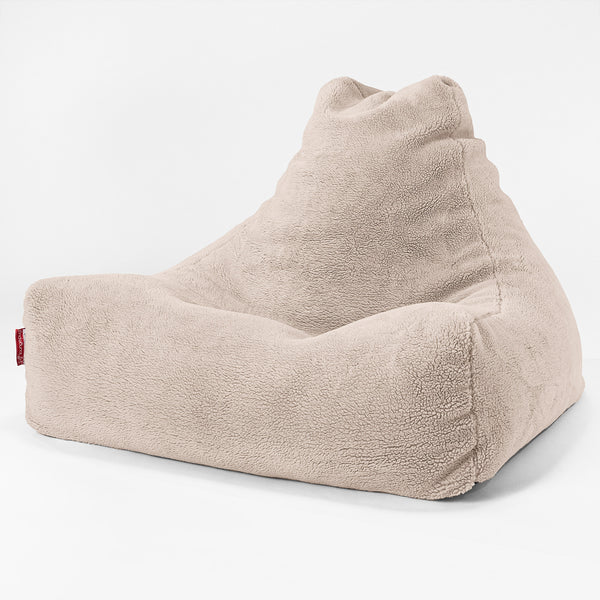 Pouf Poltrona Relax Sacco - Eco-pelliccia Orsacchiotto Visone 01